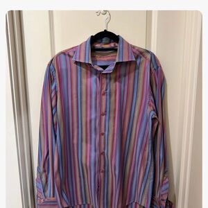 Robert Graham Vibrant Striped Button Down Shirt